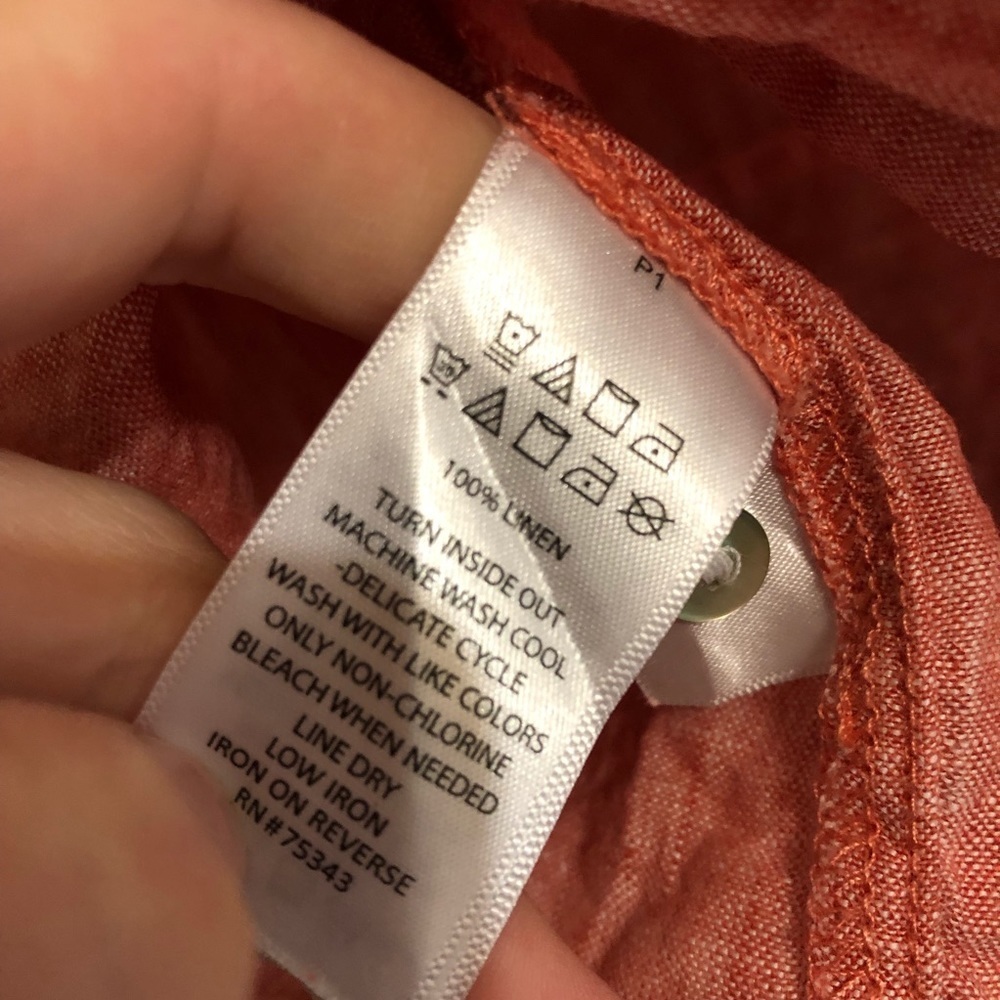 Sigrid Olsen Linen Button Down Blouse - image 6